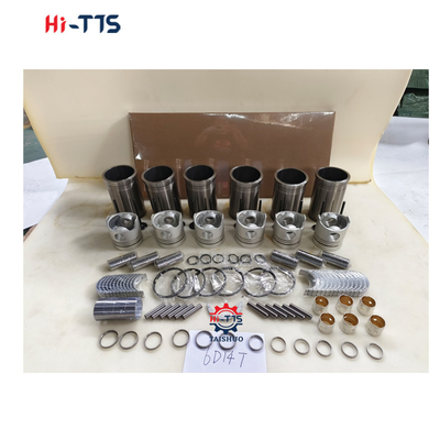 6D14T Kazı makinesi için motor seti E120 E140 E180 Liner, piston, halka, valfler, kabuğu, tam sıvı seti