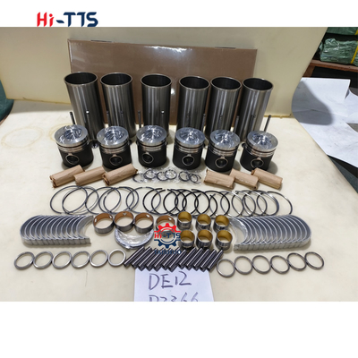 DE12 Ekskavator Motoru Parça Adı Silindir Liner Kit Liner Piston Ring Valves Bushing Full Gasket Kit ile Tam