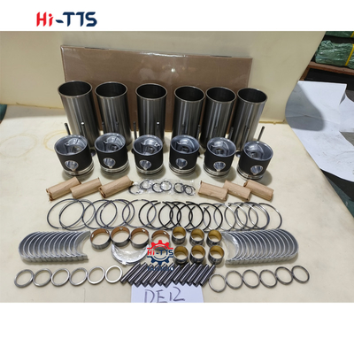 DE12 Ekskavator Motoru Parça Adı Silindir Liner Kit Liner Piston Ring Valves Bushing Full Gasket Kit ile Tam