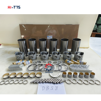 Ekskavatör DH220-7 Motor DB58 Revizyon Takımı Silindir Gömlek Takımı Piston 6 silindir 65.02501-0416