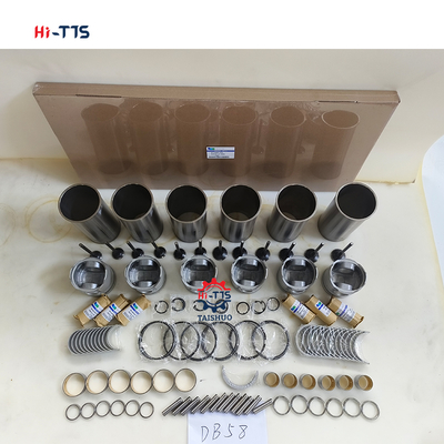 Ekskavatör DH220-7 Motor DB58 Revizyon Takımı Silindir Gömlek Takımı Piston 6 silindir 65.02501-0416