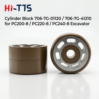 Ekskavatör Hidrolik Parçaları Silindir Bloğu 706-7G-01120 706-7G-41210 7067G01120 7067G41210 Ekskavatör PC200-8 PC220-8 PC240-8 için