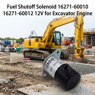 Ekskavatör Dizel Motor Fabrika Doğrudan Tedarik için 12V Yakıt Kapatma Kesme Solenoid Valfı OE 16271-60010 16271-60012