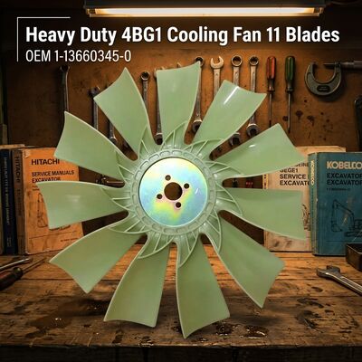 Hitachi ZX120 ZX110 Ekskavatör için Isuzu 4BG1 11 Kanatlı Soğutma Fanı OEM 1-13660345-0 8-97161599-0 Yedek