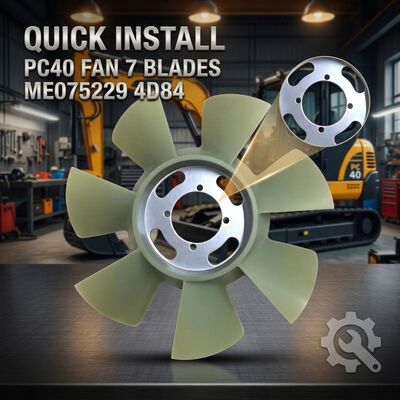 Doğrudan Uyumlu Bolt-On Motor Soğutma Ventilatörü 7 Blades ME075229 4D84 Yanmar PC40 PC40-7 Mini Kazı Makinesi Hızlı Kurulum Değiştirme